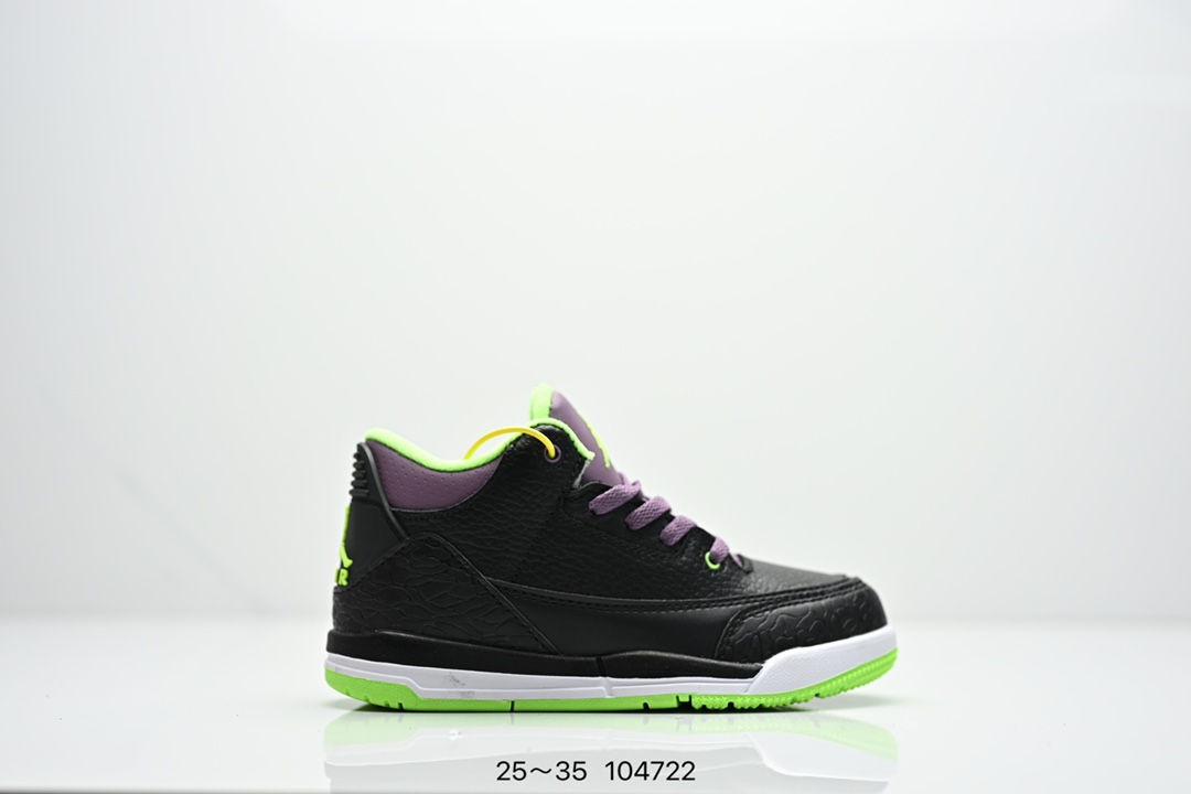 图片[5]-童鞋Air Jordan 3 Retro 复刻白水泥 AJ3 乔丹3代 aj3 乔3 经典复刻白水泥 乔丹篮球鞋系列 鞋身以白色为主调，采用优质皮革材质搭配鞋头及后跟处的经典元素爆裂纹，搭配灰色外底，简约而不失活力，纯色鞋身也很好地渲染了其不凡的质感。至于细节，该鞋款后跟处的Jumpman Logo同样采用黑色打造，鞋口及鞋面则添加了透气孔设计，更适合炎热的夏日。 货号：DN3707-100 尺码：如图所示-选品中心