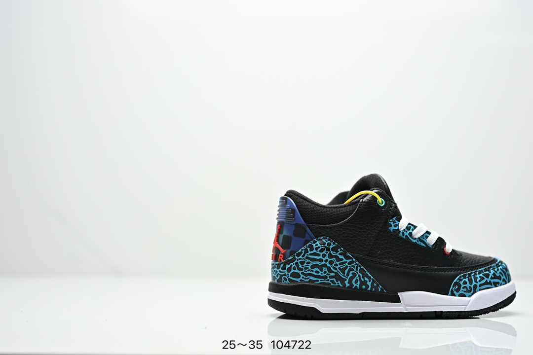 图片[2]-童鞋Air Jordan 3 Retro 复刻白水泥 AJ3 乔丹3代 aj3 乔3 经典复刻白水泥 乔丹篮球鞋系列 鞋身以白色为主调，采用优质皮革材质搭配鞋头及后跟处的经典元素爆裂纹，搭配灰色外底，简约而不失活力，纯色鞋身也很好地渲染了其不凡的质感。至于细节，该鞋款后跟处的Jumpman Logo同样采用黑色打造，鞋口及鞋面则添加了透气孔设计，更适合炎热的夏日。 货号：DN3707-100 尺码：如图所示-选品中心