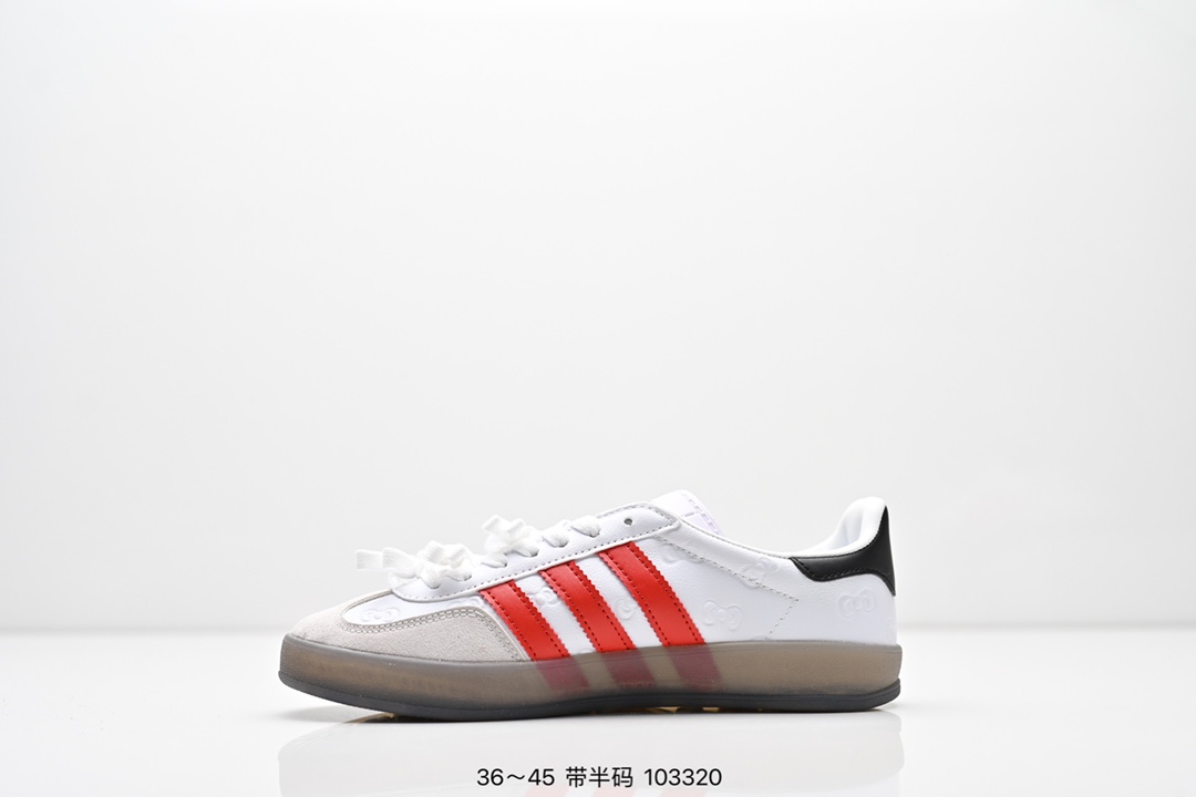 💰140
公司级✅adidas Originals Gazelle INdoor 三叶草休闲防滑耐磨低帮板鞋
鞋头出色设计 塑就出众贴合感
稳固的后跟贴合足部曲线设计
软弹舒适 不易磨脚
橡胶鞋底配合防滑纹路设计 平稳抓地
官方货号:II0013
尺码:36 36.5 37 38 38.5 39 40 40.5 41 42 42.5 43 44 45
编号：103320