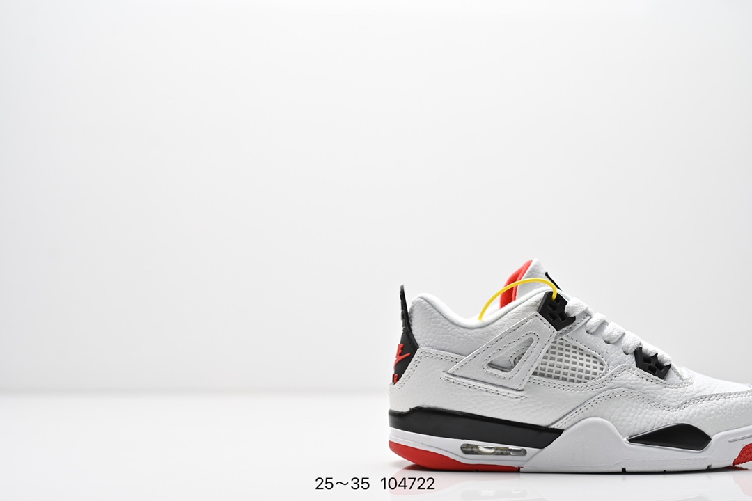 图片[2]-童鞋耐克 AJ 乔丹4代 Nike Air Jordan 4 Retro 篮球鞋复刻男子运动鞋 重现设计师汀克·哈特菲尔德广受赞誉的 1996 年鞋款设计，后者率先将 Zoom Air 缓震配置引入经典系列。鞋面采用优质材料，打造当季潮流风范。 优质材质组合鞋面，实现出色耐穿性 泡绵中底搭载全掌型 Zoom Air 缓震配置，塑就出众回弹的缓震效果 碳纤维稳定片 橡胶外底 货号：DH6927 057 尺码：童鞋-选品中心
