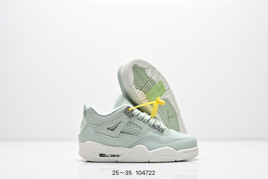 图片[5]-童鞋耐克 AJ 乔丹4代 Nike Air Jordan 4 Retro 篮球鞋复刻男子运动鞋 重现设计师汀克·哈特菲尔德广受赞誉的 1996 年鞋款设计，后者率先将 Zoom Air 缓震配置引入经典系列。鞋面采用优质材料，打造当季潮流风范。 优质材质组合鞋面，实现出色耐穿性 泡绵中底搭载全掌型 Zoom Air 缓震配置，塑就出众回弹的缓震效果 碳纤维稳定片 橡胶外底 货号：DH6927 057 尺码：童鞋-选品中心