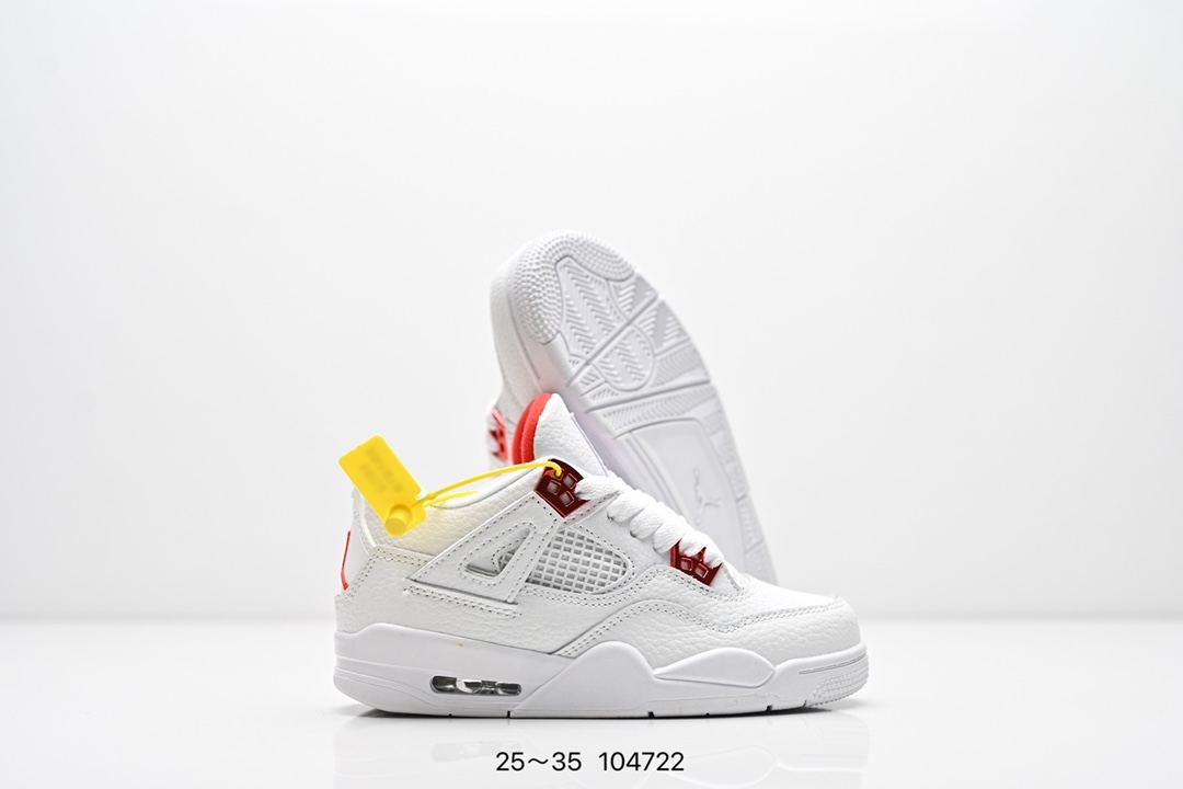 图片[5]-童鞋耐克 AJ 乔丹4代 Nike Air Jordan 4 Retro 篮球鞋复刻男子运动鞋 重现设计师汀克·哈特菲尔德广受赞誉的 1996 年鞋款设计，后者率先将 Zoom Air 缓震配置引入经典系列。鞋面采用优质材料，打造当季潮流风范。 优质材质组合鞋面，实现出色耐穿性 泡绵中底搭载全掌型 Zoom Air 缓震配置，塑就出众回弹的缓震效果 碳纤维稳定片 橡胶外底 货号：DH6927 057 尺码：童鞋-选品中心