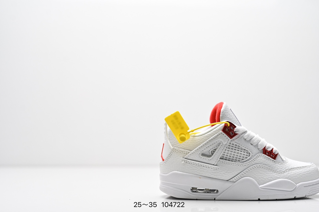 图片[2]-童鞋耐克 AJ 乔丹4代 Nike Air Jordan 4 Retro 篮球鞋复刻男子运动鞋 重现设计师汀克·哈特菲尔德广受赞誉的 1996 年鞋款设计，后者率先将 Zoom Air 缓震配置引入经典系列。鞋面采用优质材料，打造当季潮流风范。 优质材质组合鞋面，实现出色耐穿性 泡绵中底搭载全掌型 Zoom Air 缓震配置，塑就出众回弹的缓震效果 碳纤维稳定片 橡胶外底 货号：DH6927 057 尺码：童鞋-选品中心