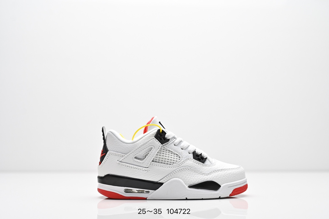 图片[2]-集合图 童鞋耐克 AJ 乔丹4代 Nike Air Jordan 4 Retro 篮球鞋复刻男子运动鞋 重现设计师汀克·哈特菲尔德广受赞誉的 1996 年鞋款设计，后者率先将 Zoom Air 缓震配置引入经典系列。鞋面采用优质材料，打造当季潮流风范。 优质材质组合鞋面，实现出色耐穿性 泡绵中底搭载全掌型 Zoom Air 缓震配置，塑就出众回弹的缓震效果 碳纤维稳定片 橡胶外底 货号：DH6927 057 尺码：童鞋-选品中心
