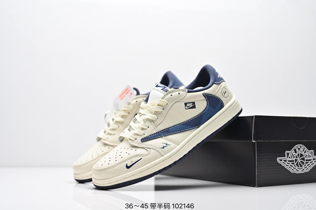 集合图💰270
AJ1倒勾Travis Scott x Air Jordan 1 ” Reverse Mocha “ AJ1乔1 TS 闪电 联名倒钩 低帮文化篮球鞋 完美品质出货 细节如图所示  鞋面切割工整  冲孔整齐干净 中底拉帮线 整体清洁度非常好
货号:SJ2068-003
尺码：36 36.5 37.5 38 38.5 39 40 40.5 41 42 42.5 43 44 45 
编号：102146