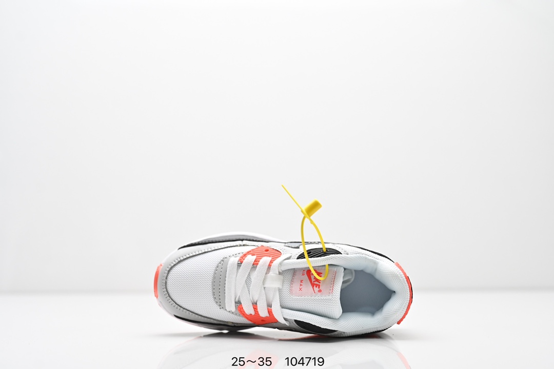 图片[4]-耐克 Nike Air Max 90童鞋后半掌气垫缓震运动鞋时尚男女士跑步鞋 。作为 Nike 休闲型 Air Max 鞋款，Nike Air Max 270 运动鞋为你带来时尚舒适的穿着感受和出众格调。鞋款设计灵感源自 Air Max 经典，搭配大型窗口和新颖配色，彰显 Nike 的出众创新。Max Air 270 缓震配置，缔造非凡舒适的日常穿着体验，织物与合成材质组合鞋面，打造轻盈贴合感和透气感受，泡绵中底，柔软舒适。弹性内衬和靴式设计，打造个性化贴合感，外底搭配橡胶设计，塑就强劲抓地力与出色耐穿性，合成材质与织物组合设计，提拉设计。 货号：AH8050 尺码：25～35-选品中心