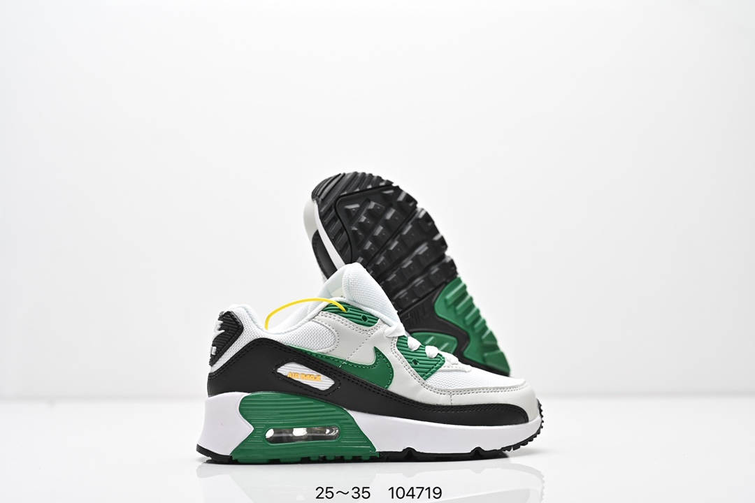 图片[5]-耐克 Nike Air Max 90童鞋后半掌气垫缓震运动鞋时尚男女士跑步鞋 。作为 Nike 休闲型 Air Max 鞋款，Nike Air Max 270 运动鞋为你带来时尚舒适的穿着感受和出众格调。鞋款设计灵感源自 Air Max 经典，搭配大型窗口和新颖配色，彰显 Nike 的出众创新。Max Air 270 缓震配置，缔造非凡舒适的日常穿着体验，织物与合成材质组合鞋面，打造轻盈贴合感和透气感受，泡绵中底，柔软舒适。弹性内衬和靴式设计，打造个性化贴合感，外底搭配橡胶设计，塑就强劲抓地力与出色耐穿性，合成材质与织物组合设计，提拉设计。 货号：AH8050 尺码：25～35-选品中心