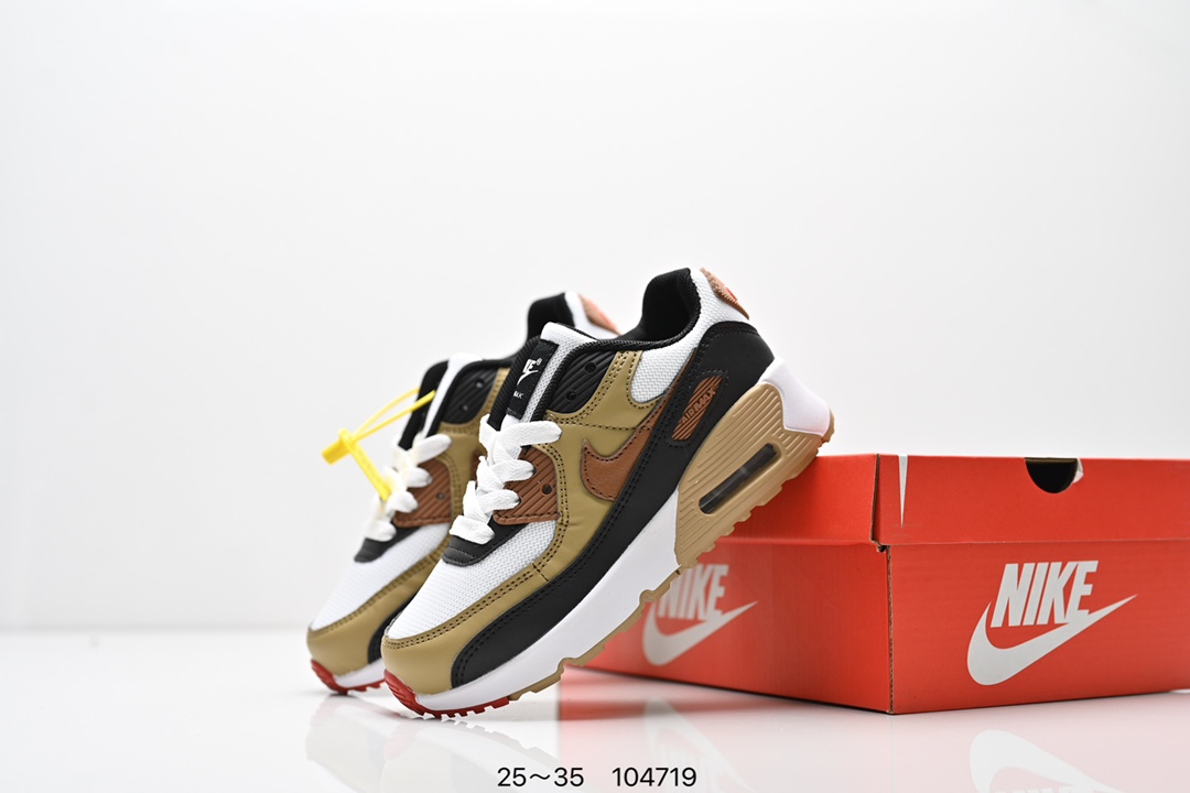 图片[9]-耐克 Nike Air Max 90童鞋后半掌气垫缓震运动鞋时尚男女士跑步鞋 。作为 Nike 休闲型 Air Max 鞋款，Nike Air Max 270 运动鞋为你带来时尚舒适的穿着感受和出众格调。鞋款设计灵感源自 Air Max 经典，搭配大型窗口和新颖配色，彰显 Nike 的出众创新。Max Air 270 缓震配置，缔造非凡舒适的日常穿着体验，织物与合成材质组合鞋面，打造轻盈贴合感和透气感受，泡绵中底，柔软舒适。弹性内衬和靴式设计，打造个性化贴合感，外底搭配橡胶设计，塑就强劲抓地力与出色耐穿性，合成材质与织物组合设计，提拉设计。 货号：AH8050 尺码：25～35-选品中心
