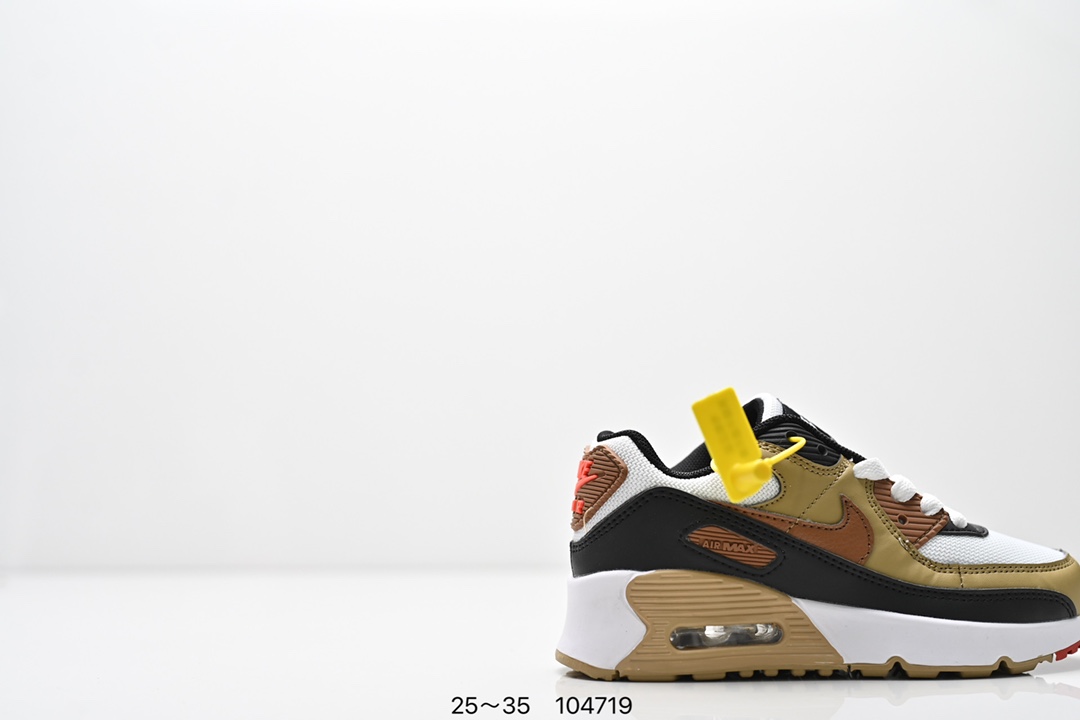 图片[2]-耐克 Nike Air Max 90童鞋后半掌气垫缓震运动鞋时尚男女士跑步鞋 。作为 Nike 休闲型 Air Max 鞋款，Nike Air Max 270 运动鞋为你带来时尚舒适的穿着感受和出众格调。鞋款设计灵感源自 Air Max 经典，搭配大型窗口和新颖配色，彰显 Nike 的出众创新。Max Air 270 缓震配置，缔造非凡舒适的日常穿着体验，织物与合成材质组合鞋面，打造轻盈贴合感和透气感受，泡绵中底，柔软舒适。弹性内衬和靴式设计，打造个性化贴合感，外底搭配橡胶设计，塑就强劲抓地力与出色耐穿性，合成材质与织物组合设计，提拉设计。 货号：AH8050 尺码：25～35-选品中心