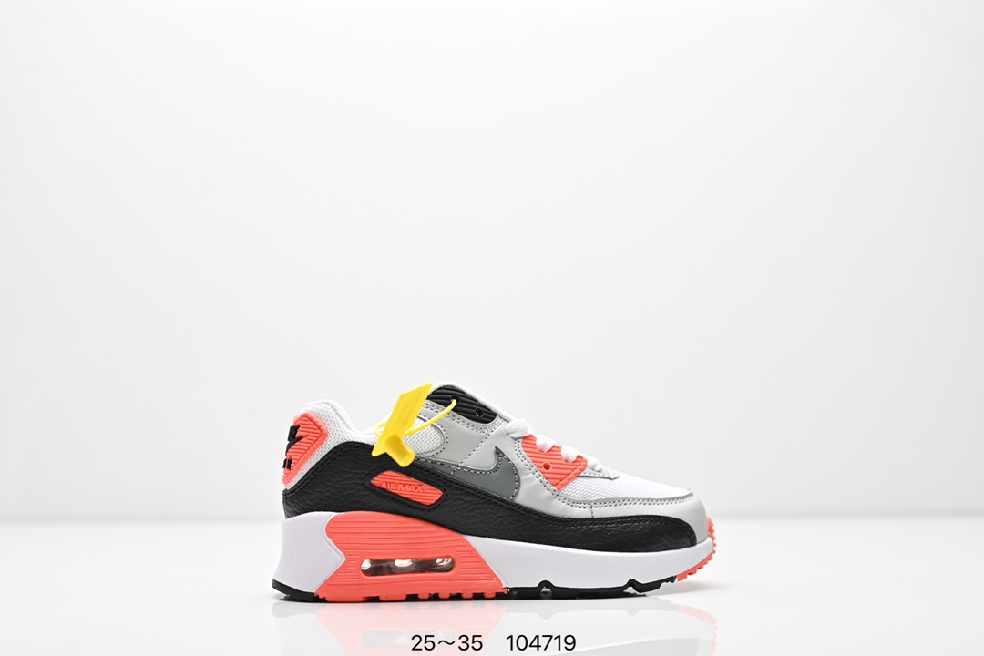 图片[8]-集合图 耐克 Nike Air Max 90童鞋后半掌气垫缓震运动鞋时尚男女士跑步鞋 。作为 Nike 休闲型 Air Max 鞋款，Nike Air Max 270 运动鞋为你带来时尚舒适的穿着感受和出众格调。鞋款设计灵感源自 Air Max 经典，搭配大型窗口和新颖配色，彰显 Nike 的出众创新。Max Air 270 缓震配置，缔造非凡舒适的日常穿着体验，织物与合成材质组合鞋面，打造轻盈贴合感和透气感受，泡绵中底，柔软舒适。弹性内衬和靴式设计，打造个性化贴合感，外底搭配橡胶设计，塑就强劲抓地力与出色耐穿性，合成材质与织物组合设计，提拉设计。 货号：AH8050 尺码：25～35-选品中心