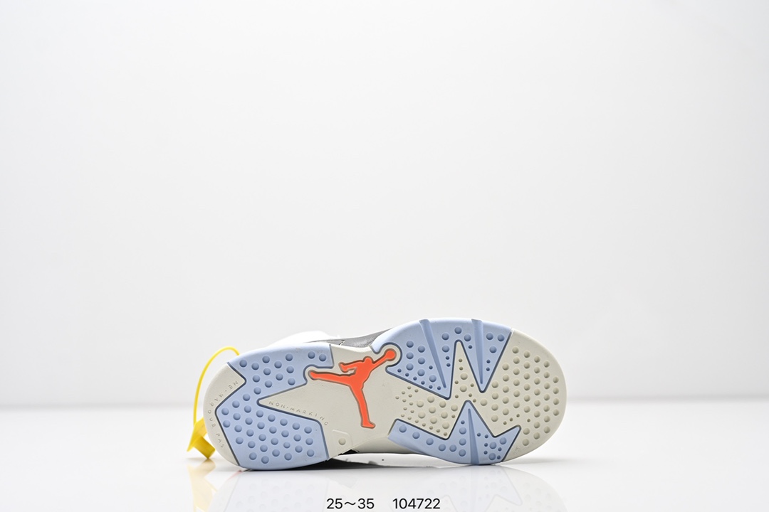 图片[6]-童鞋耐克Nike Air Jordan 6 Retro”Midnight Navy“乔丹AJ6代低帮复古休闲文化篮球鞋 采用纹头层皮鞋面材质#中底注胶及缜密中底拉帮工艺#外置开窗式真Sole气垫装置❗ 货号：384664 104 尺码：25～35 ID：104722-选品中心