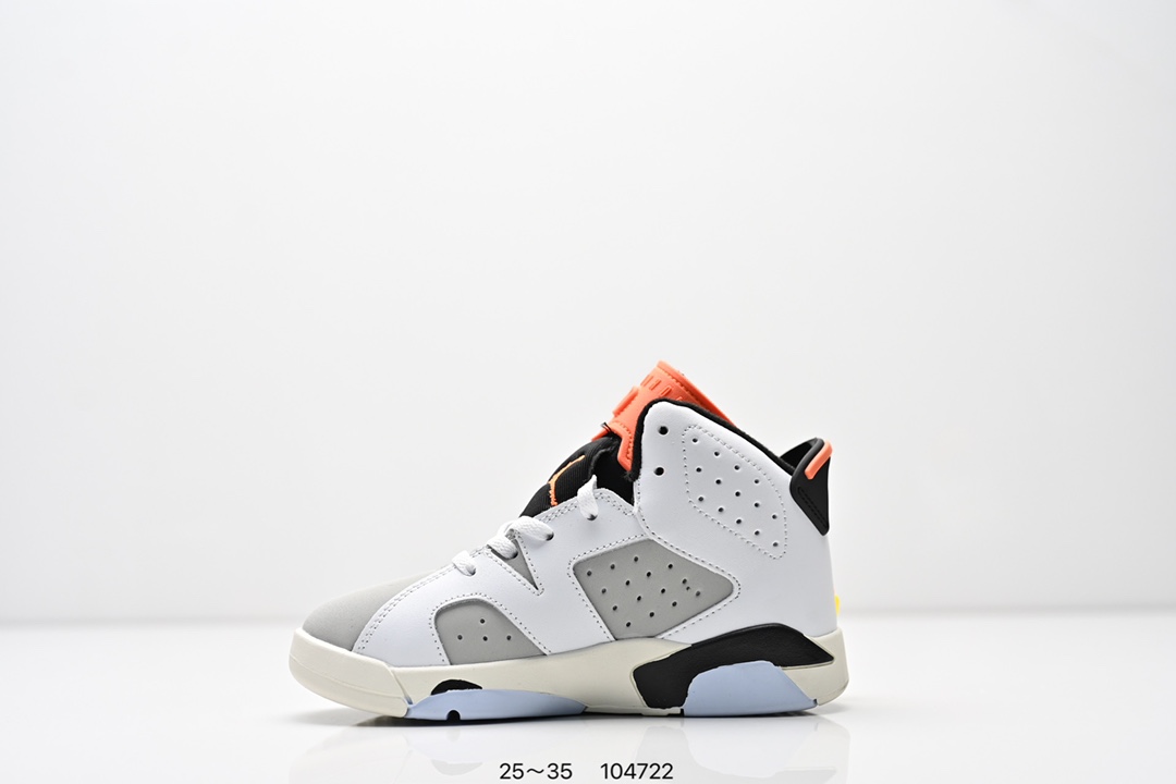 图片[3]-童鞋耐克Nike Air Jordan 6 Retro”Midnight Navy“乔丹AJ6代低帮复古休闲文化篮球鞋 采用纹头层皮鞋面材质#中底注胶及缜密中底拉帮工艺#外置开窗式真Sole气垫装置❗ 货号：384664 104 尺码：25～35 ID：104722-选品中心