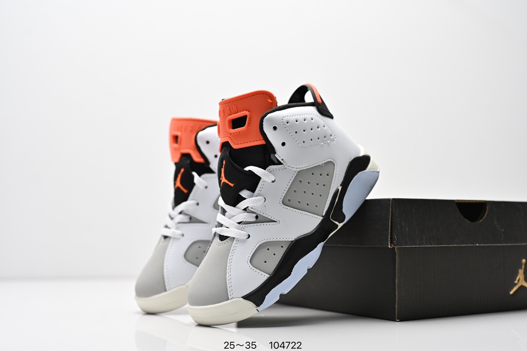 图片[9]-童鞋耐克Nike Air Jordan 6 Retro”Midnight Navy“乔丹AJ6代低帮复古休闲文化篮球鞋 采用纹头层皮鞋面材质#中底注胶及缜密中底拉帮工艺#外置开窗式真Sole气垫装置❗ 货号：384664 104 尺码：25～35 ID：104722-选品中心