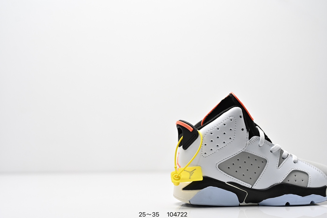 图片[2]-童鞋耐克Nike Air Jordan 6 Retro”Midnight Navy“乔丹AJ6代低帮复古休闲文化篮球鞋 采用纹头层皮鞋面材质#中底注胶及缜密中底拉帮工艺#外置开窗式真Sole气垫装置❗ 货号：384664 104 尺码：25～35 ID：104722-选品中心