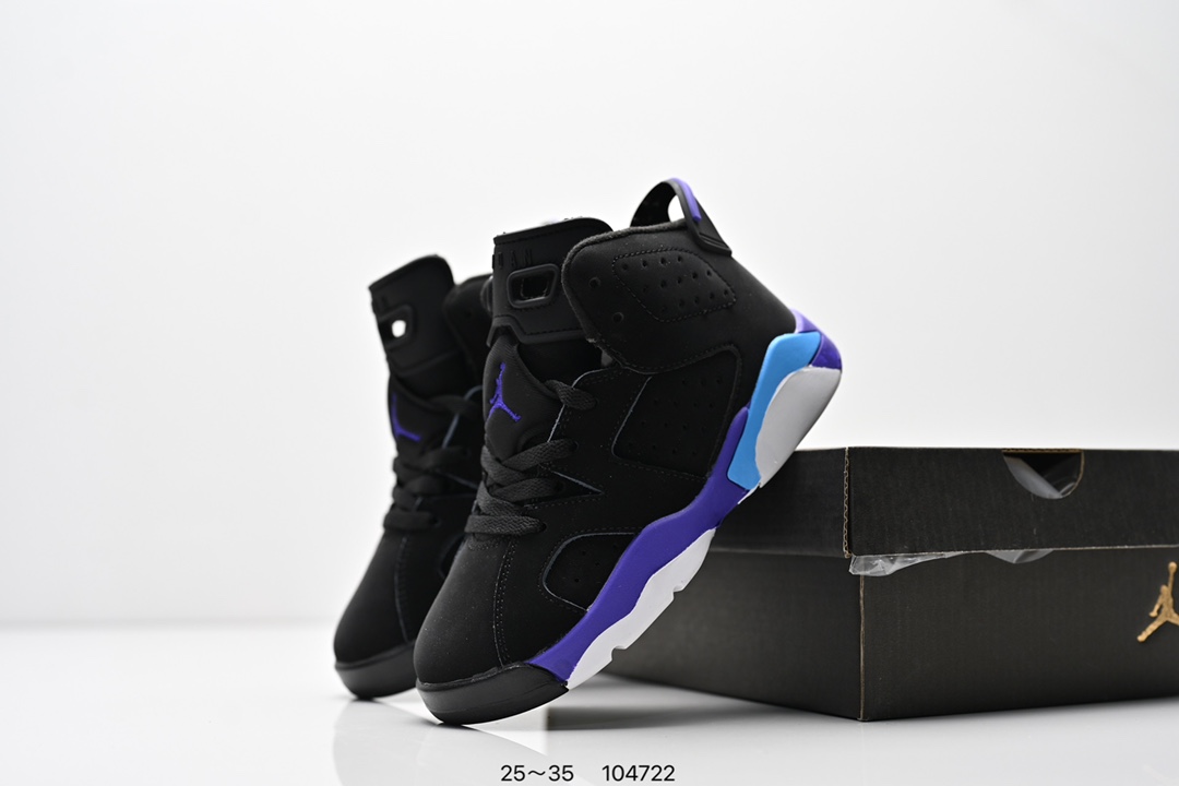 图片[9]-童鞋耐克Nike Air Jordan 6 Retro”Midnight Navy“乔丹AJ6代低帮复古休闲文化篮球鞋 采用纹头层皮鞋面材质#中底注胶及缜密中底拉帮工艺#外置开窗式真Sole气垫装置❗ 货号：384664 104 尺码：25～35 ID：104722-选品中心