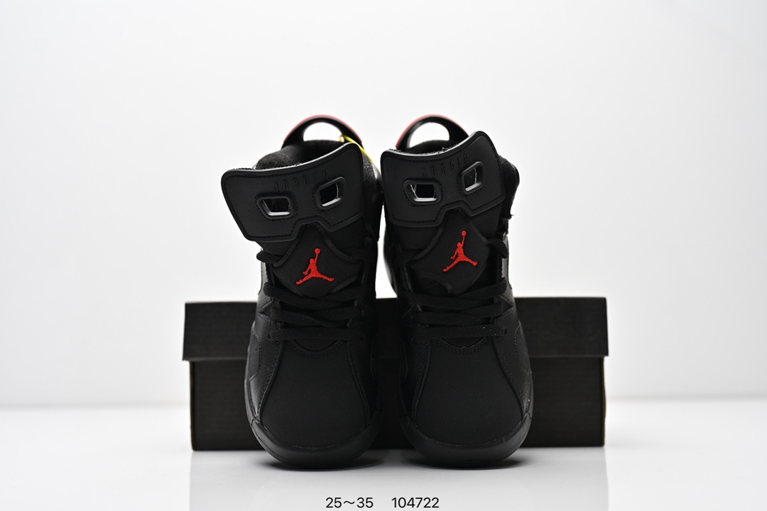 图片[8]-童鞋耐克Nike Air Jordan 6 Retro”Midnight Navy“乔丹AJ6代低帮复古休闲文化篮球鞋 采用纹头层皮鞋面材质#中底注胶及缜密中底拉帮工艺#外置开窗式真Sole气垫装置❗ 货号：384664 104 尺码：25～35 ID：104722-选品中心