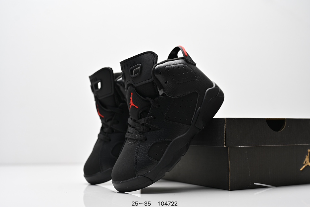 图片[9]-童鞋耐克Nike Air Jordan 6 Retro”Midnight Navy“乔丹AJ6代低帮复古休闲文化篮球鞋 采用纹头层皮鞋面材质#中底注胶及缜密中底拉帮工艺#外置开窗式真Sole气垫装置❗ 货号：384664 104 尺码：25～35 ID：104722-选品中心