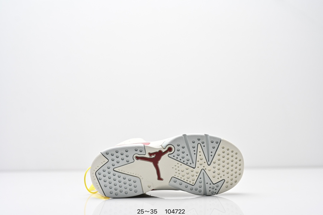 图片[6]-童鞋耐克Nike Air Jordan 6 Retro”Midnight Navy“乔丹AJ6代低帮复古休闲文化篮球鞋 采用纹头层皮鞋面材质#中底注胶及缜密中底拉帮工艺#外置开窗式真Sole气垫装置❗ 货号：384664 104 尺码：25～35 ID：104722-选品中心