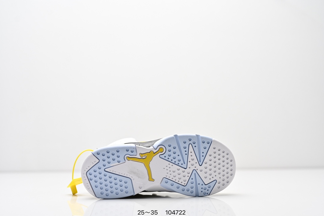 图片[6]-童鞋耐克Nike Air Jordan 6 Retro”Midnight Navy“乔丹AJ6代低帮复古休闲文化篮球鞋 采用纹头层皮鞋面材质#中底注胶及缜密中底拉帮工艺#外置开窗式真Sole气垫装置❗ 货号：384664 104 尺码：25～35 ID：104722-选品中心