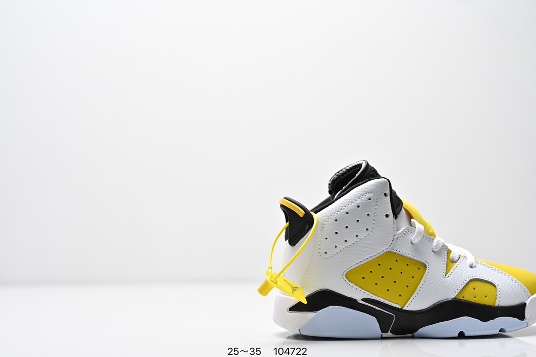 图片[2]-童鞋耐克Nike Air Jordan 6 Retro”Midnight Navy“乔丹AJ6代低帮复古休闲文化篮球鞋 采用纹头层皮鞋面材质#中底注胶及缜密中底拉帮工艺#外置开窗式真Sole气垫装置❗ 货号：384664 104 尺码：25～35 ID：104722-选品中心