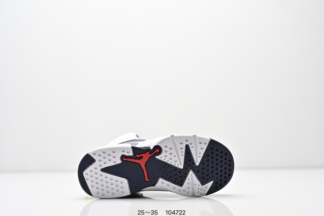 图片[6]-童鞋耐克Nike Air Jordan 6 Retro”Midnight Navy“乔丹AJ6代低帮复古休闲文化篮球鞋 采用纹头层皮鞋面材质#中底注胶及缜密中底拉帮工艺#外置开窗式真Sole气垫装置❗ 货号：384664 104 尺码：25～35 ID：104722-选品中心