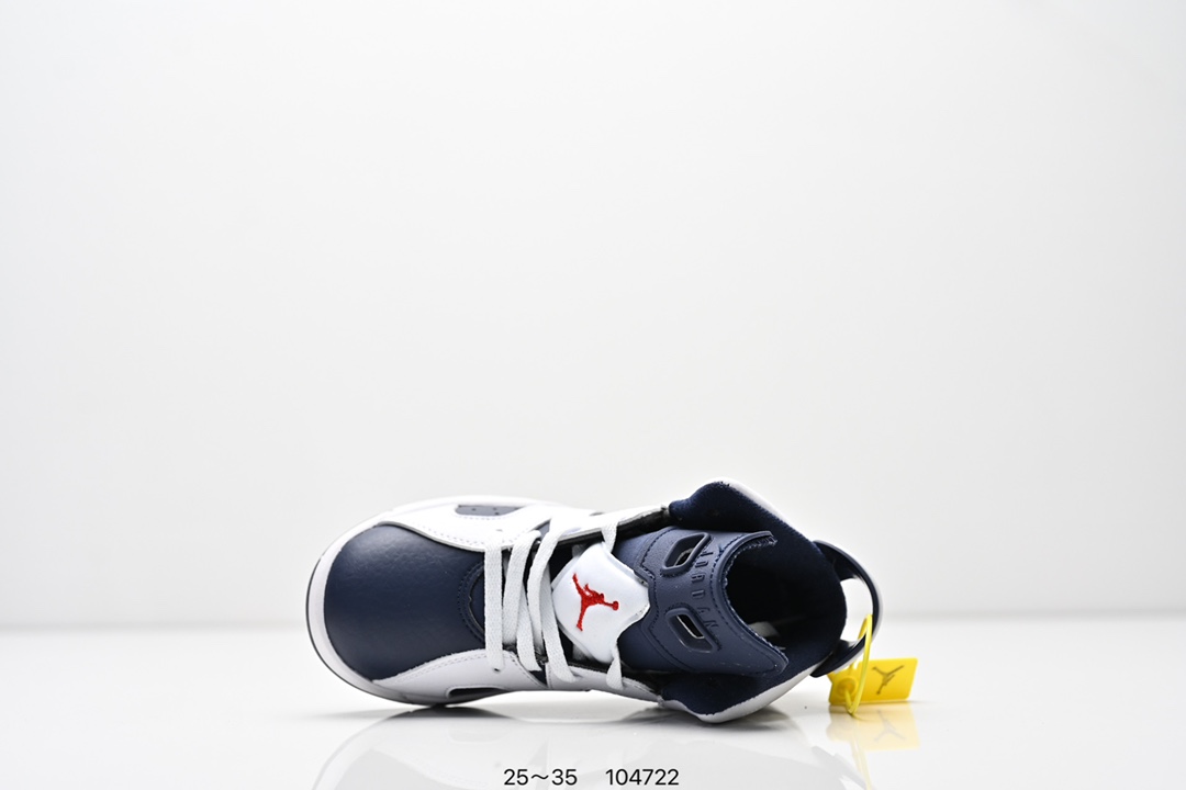 图片[4]-童鞋耐克Nike Air Jordan 6 Retro”Midnight Navy“乔丹AJ6代低帮复古休闲文化篮球鞋 采用纹头层皮鞋面材质#中底注胶及缜密中底拉帮工艺#外置开窗式真Sole气垫装置❗ 货号：384664 104 尺码：25～35 ID：104722-选品中心