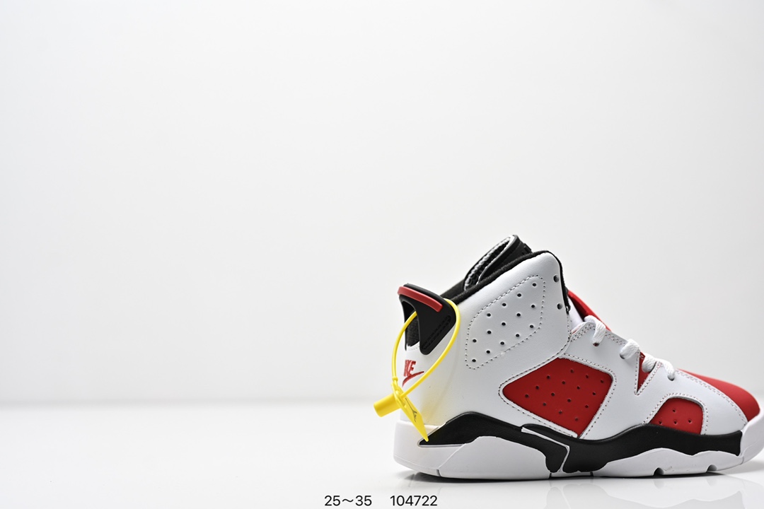 图片[2]-童鞋耐克Nike Air Jordan 6 Retro”Midnight Navy“乔丹AJ6代低帮复古休闲文化篮球鞋 采用纹头层皮鞋面材质#中底注胶及缜密中底拉帮工艺#外置开窗式真Sole气垫装置❗ 货号：384664 104 尺码：25～35 ID：104722-选品中心
