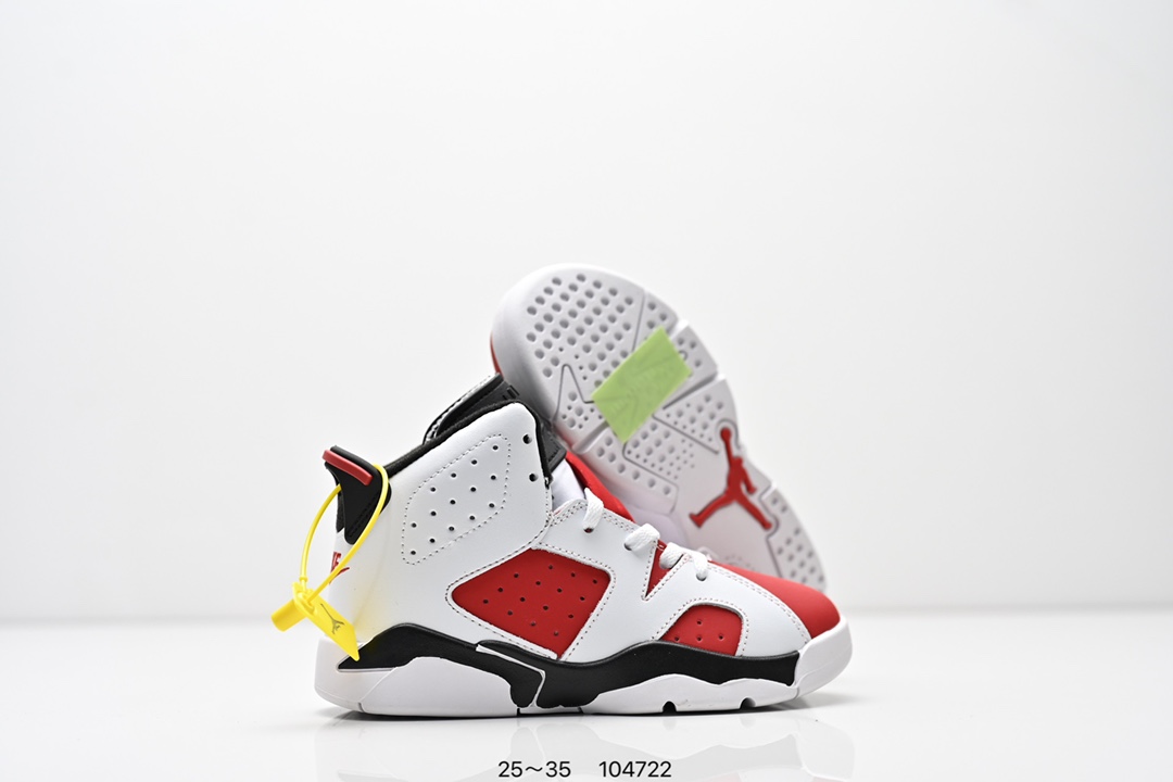 图片[5]-童鞋耐克Nike Air Jordan 6 Retro”Midnight Navy“乔丹AJ6代低帮复古休闲文化篮球鞋 采用纹头层皮鞋面材质#中底注胶及缜密中底拉帮工艺#外置开窗式真Sole气垫装置❗ 货号：384664 104 尺码：25～35 ID：104722-选品中心