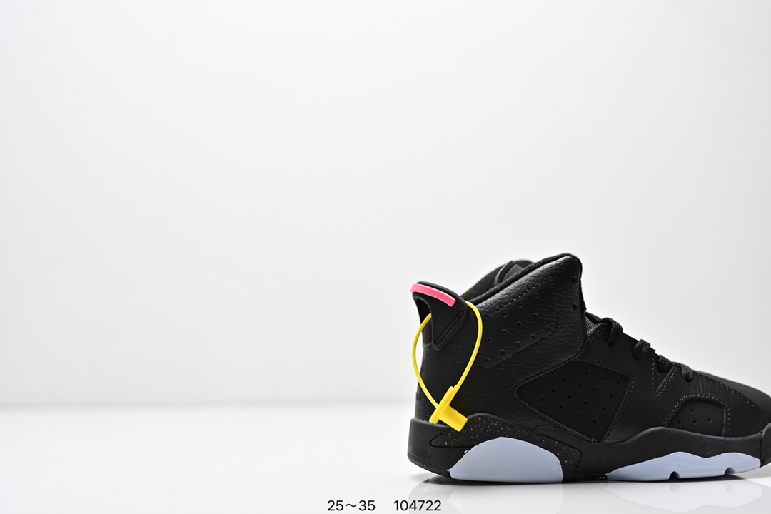 图片[2]-童鞋耐克Nike Air Jordan 6 Retro”Midnight Navy“乔丹AJ6代低帮复古休闲文化篮球鞋 采用纹头层皮鞋面材质#中底注胶及缜密中底拉帮工艺#外置开窗式真Sole气垫装置❗ 货号：384664 104 尺码：25～35 ID：104722-选品中心