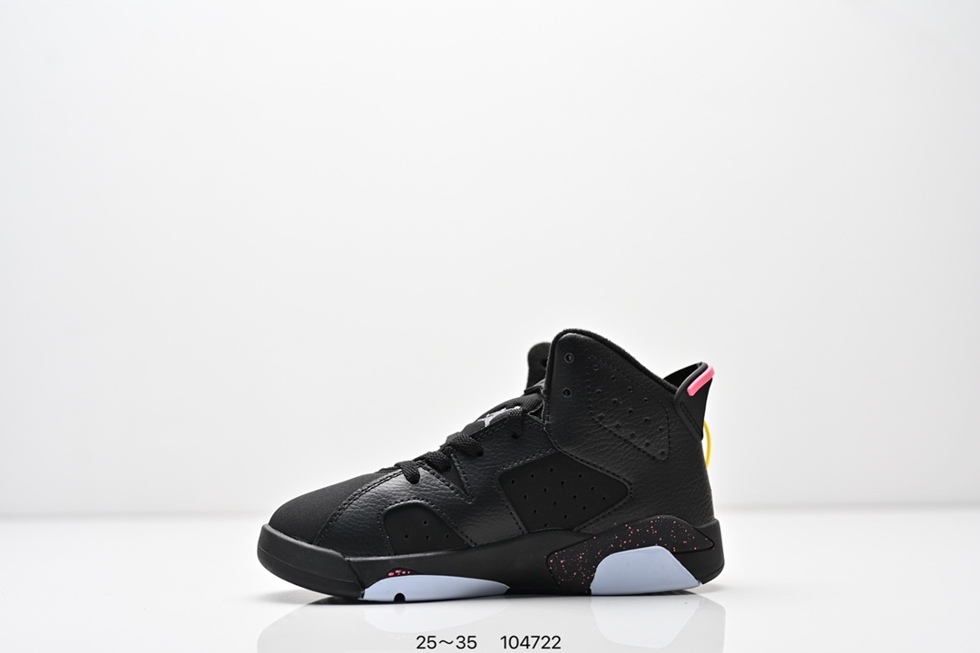 图片[3]-童鞋耐克Nike Air Jordan 6 Retro”Midnight Navy“乔丹AJ6代低帮复古休闲文化篮球鞋 采用纹头层皮鞋面材质#中底注胶及缜密中底拉帮工艺#外置开窗式真Sole气垫装置❗ 货号：384664 104 尺码：25～35 ID：104722-选品中心