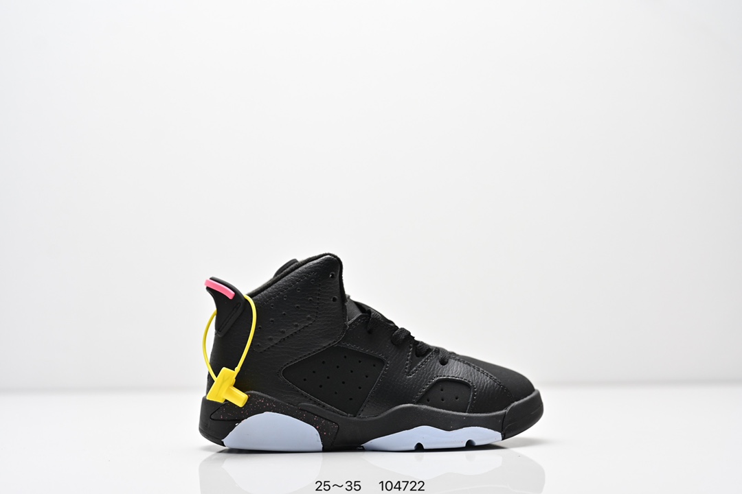 集合图 童鞋耐克Nike Air Jordan 6 Retro”Midnight Navy“乔丹AJ6代低帮复古休闲文化篮球鞋 采用纹头层皮鞋面材质#中底注胶及缜密中底拉帮工艺#外置开窗式真Sole气垫装置❗ 货号：384664 104 尺码：25～35 ID：104722-选品中心