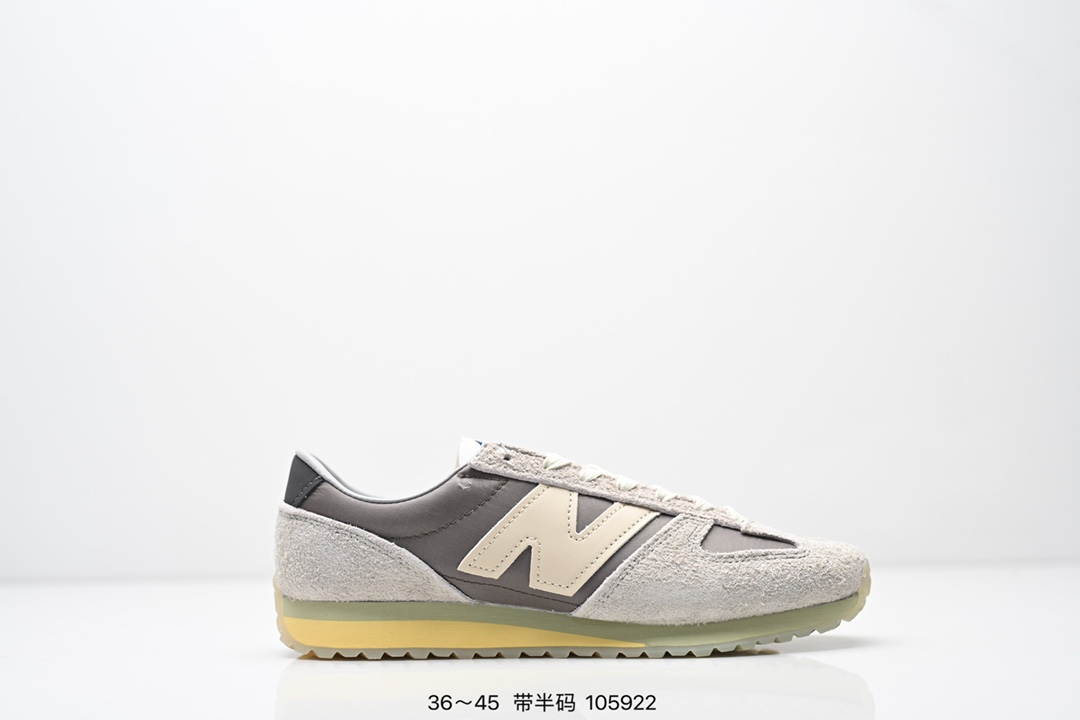 New Balance NB 471系列 织物牛剖层革 复古时尚 防滑耐磨低帮 生活休闲鞋 货号:U471AI 编号:105922