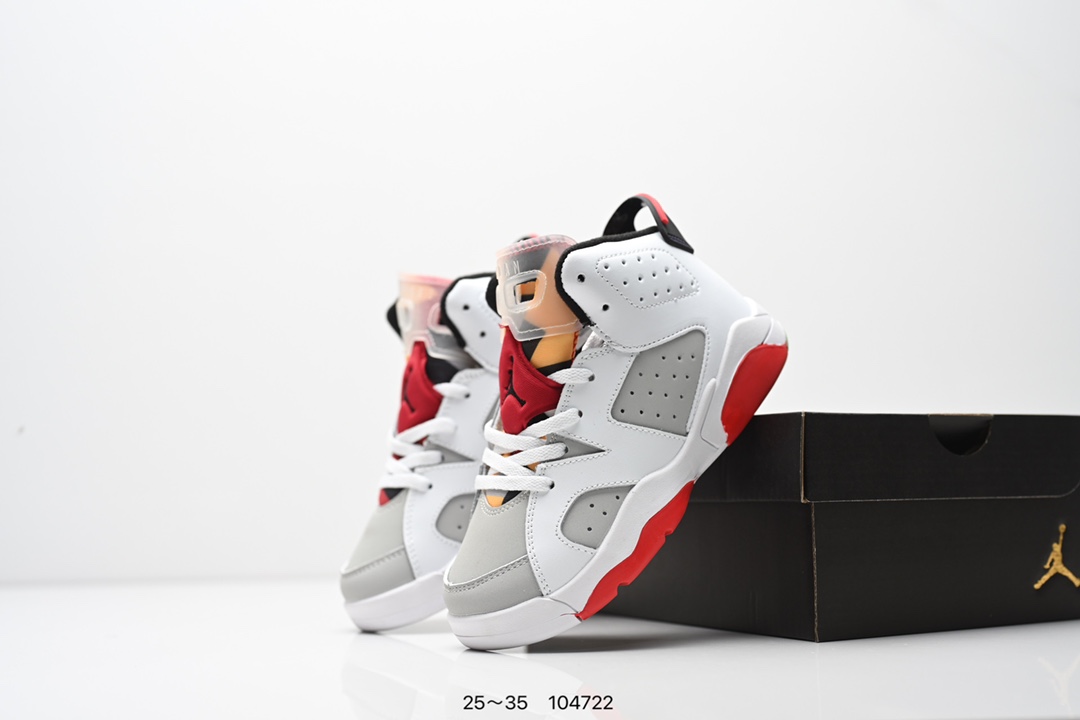 图片[9]-童鞋Nike Air Jordan 6 Retro”Georgetown“乔丹AJ6代复古休闲文化篮球鞋“乔治城灰蓝麂皮” 货号：543389 153 尺码：25～35-选品中心