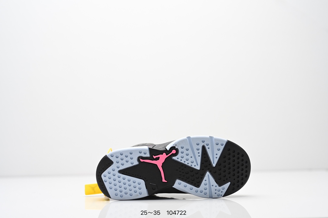 图片[6]-童鞋Nike Air Jordan 6 Retro”Georgetown“乔丹AJ6代复古休闲文化篮球鞋“乔治城灰蓝麂皮” 货号：543389 153 尺码：25～35-选品中心