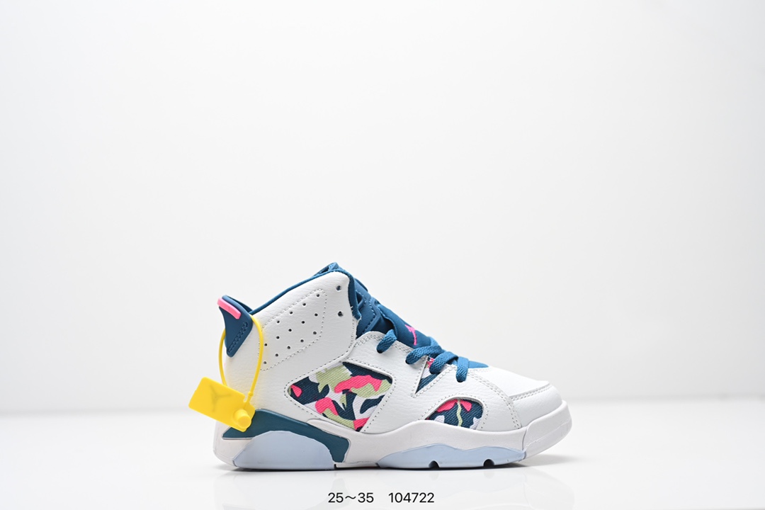 图片[8]-集合 童鞋Nike Air Jordan 6 Retro”Georgetown“乔丹AJ6代复古休闲文化篮球鞋“乔治城灰蓝麂皮” 货号：543389 153 尺码：25～35-选品中心