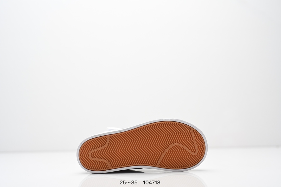 图片[6]-童鞋NK Blazer Low‘77 Jumbo 经典百搭低帮开拓者休闲运动板鞋 真硫化铝楦制作 原厂布料拼接 独家裁片完美鞋型 台湾进口软感荔枝头层皮 原盒真标 正确环保中底✔。 货号：DA4086 100 尺码：看图所示25～35 ID：104718-选品中心