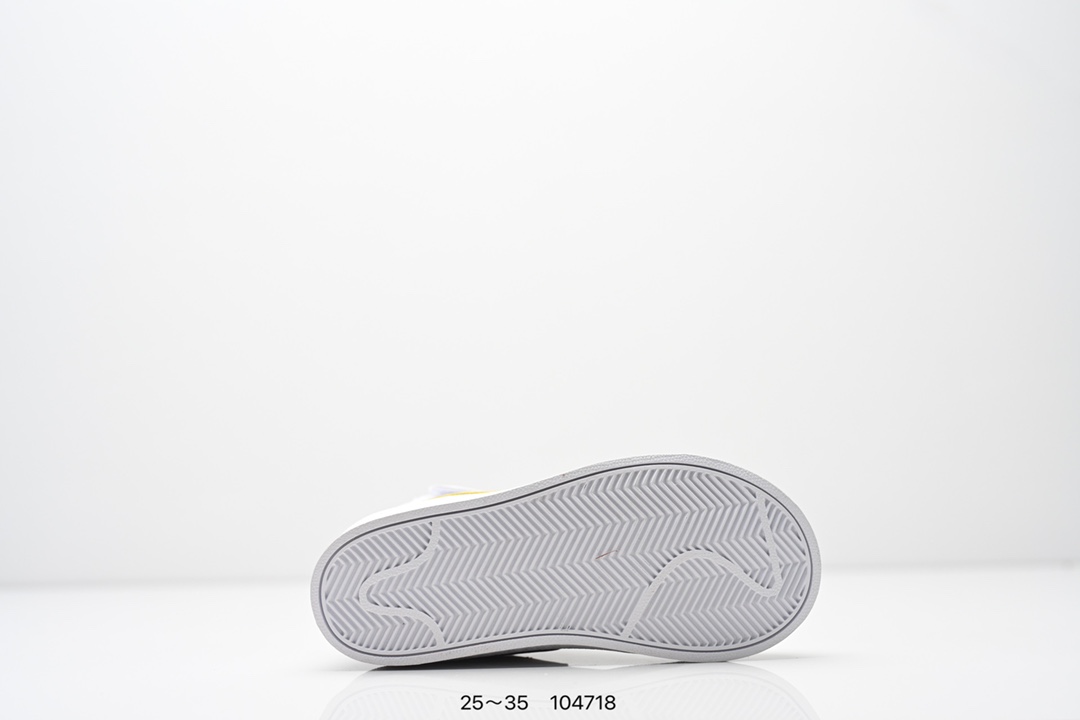 图片[6]-童鞋NK Blazer Low‘77 Jumbo 经典百搭低帮开拓者休闲运动板鞋 真硫化铝楦制作 原厂布料拼接 独家裁片完美鞋型 台湾进口软感荔枝头层皮 原盒真标 正确环保中底✔。 货号：DA4086 100 尺码：看图所示25～35 ID：104718-选品中心