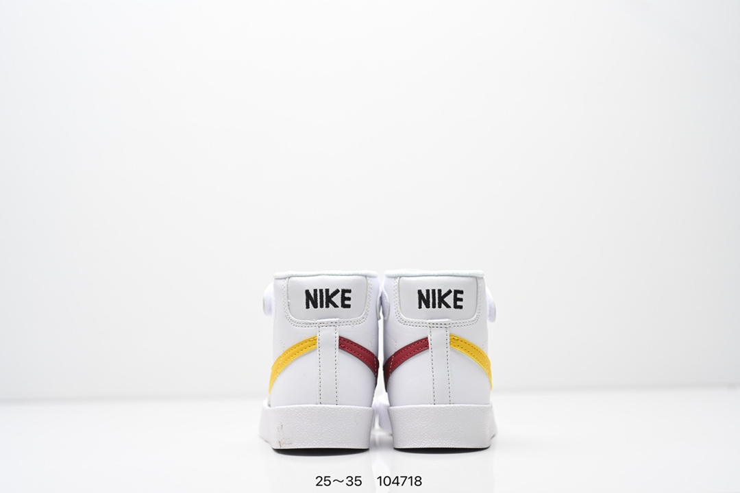 图片[7]-童鞋NK Blazer Low‘77 Jumbo 经典百搭低帮开拓者休闲运动板鞋 真硫化铝楦制作 原厂布料拼接 独家裁片完美鞋型 台湾进口软感荔枝头层皮 原盒真标 正确环保中底✔。 货号：DA4086 100 尺码：看图所示25～35 ID：104718-选品中心