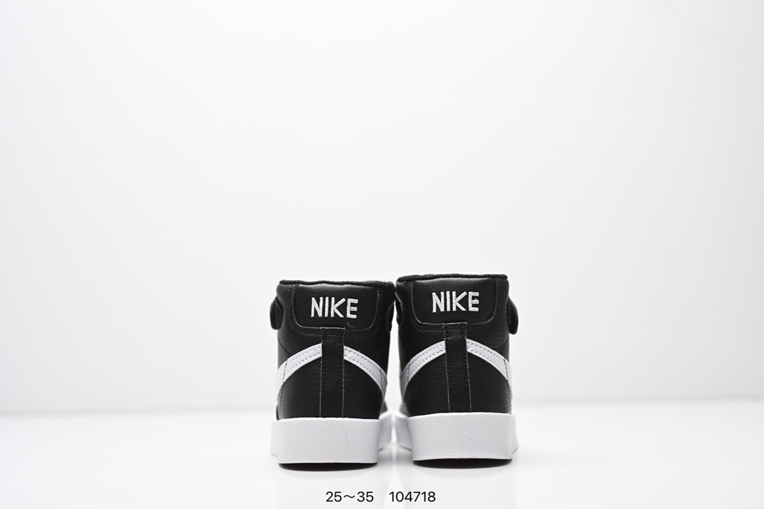 图片[7]-童鞋NK Blazer Low‘77 Jumbo 经典百搭低帮开拓者休闲运动板鞋 真硫化铝楦制作 原厂布料拼接 独家裁片完美鞋型 台湾进口软感荔枝头层皮 原盒真标 正确环保中底✔。 货号：DA4086 100 尺码：看图所示25～35 ID：104718-选品中心