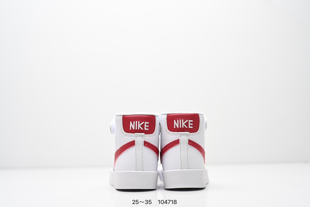 图片[7]-童鞋NK Blazer Low‘77 Jumbo 经典百搭低帮开拓者休闲运动板鞋 真硫化铝楦制作 原厂布料拼接 独家裁片完美鞋型 台湾进口软感荔枝头层皮 原盒真标 正确环保中底✔。 货号：DA4086 100 尺码：看图所示25～35 ID：104718-选品中心