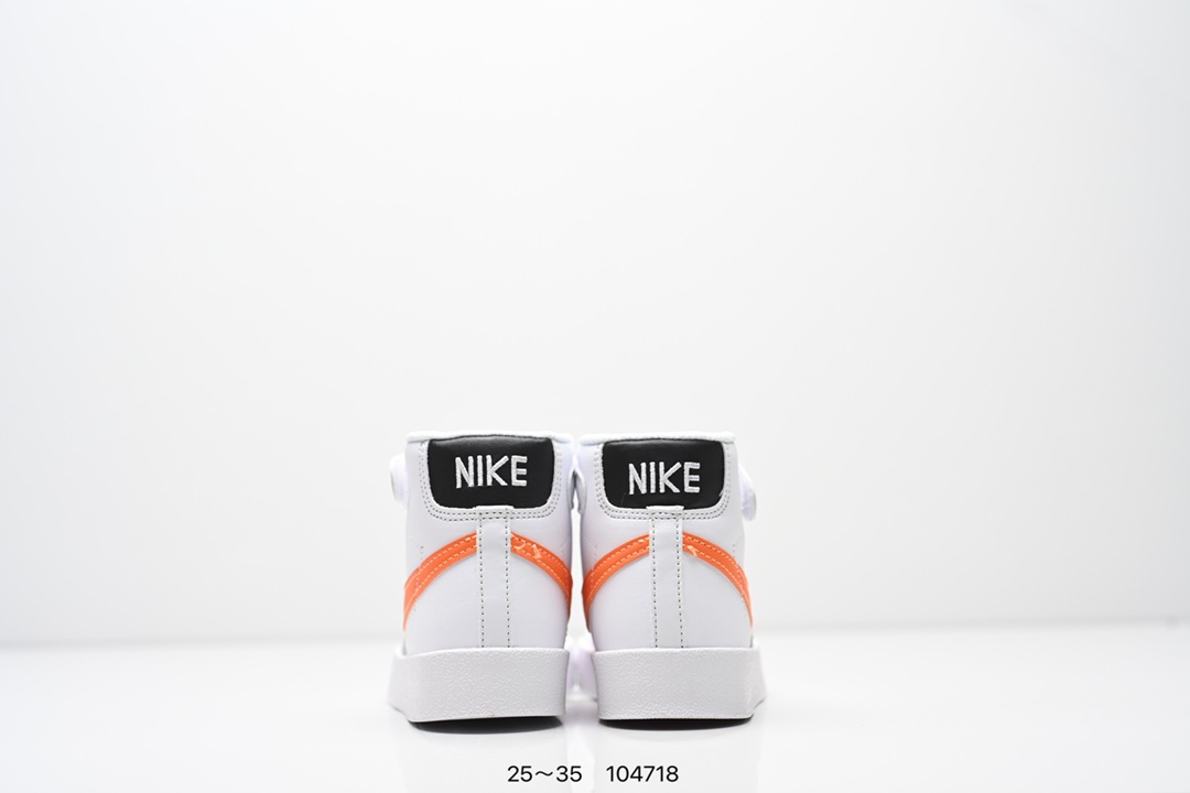 图片[7]-童鞋NK Blazer Low‘77 Jumbo 经典百搭低帮开拓者休闲运动板鞋 真硫化铝楦制作 原厂布料拼接 独家裁片完美鞋型 台湾进口软感荔枝头层皮 原盒真标 正确环保中底✔。 货号：DA4086 100 尺码：看图所示25～35 ID：104718-选品中心