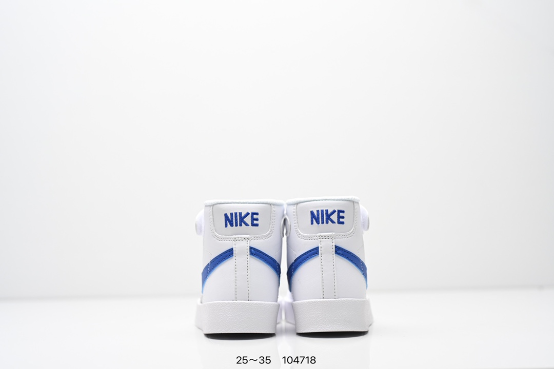 图片[7]-童鞋NK Blazer Low‘77 Jumbo 经典百搭低帮开拓者休闲运动板鞋 真硫化铝楦制作 原厂布料拼接 独家裁片完美鞋型 台湾进口软感荔枝头层皮 原盒真标 正确环保中底✔。 货号：DA4086 100 尺码：看图所示25～35 ID：104718-选品中心