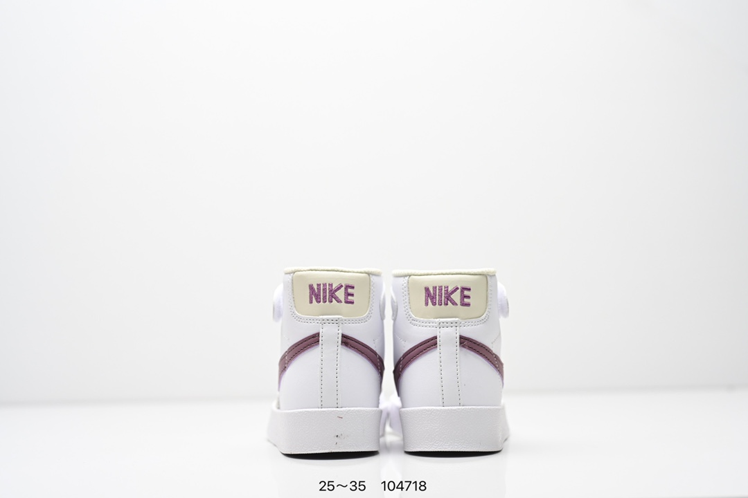 图片[7]-童鞋NK Blazer Low‘77 Jumbo 经典百搭低帮开拓者休闲运动板鞋 真硫化铝楦制作 原厂布料拼接 独家裁片完美鞋型 台湾进口软感荔枝头层皮 原盒真标 正确环保中底✔。 货号：DA4086 100 尺码：看图所示25～35 ID：104718-选品中心