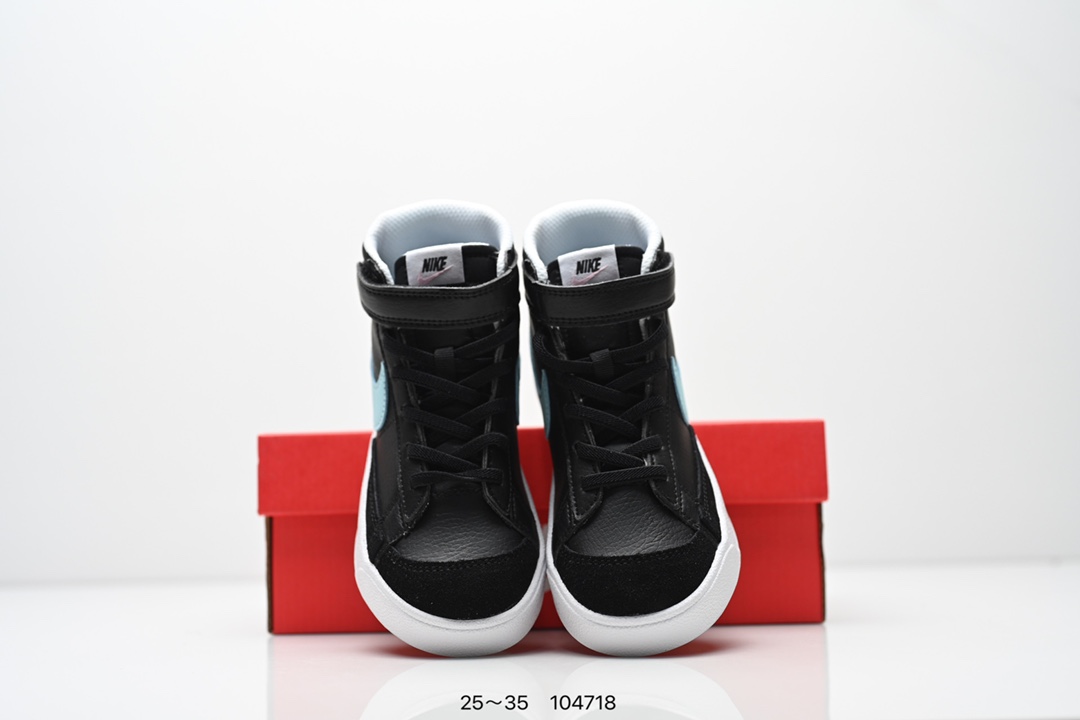 图片[8]-童鞋NK Blazer Low‘77 Jumbo 经典百搭低帮开拓者休闲运动板鞋 真硫化铝楦制作 原厂布料拼接 独家裁片完美鞋型 台湾进口软感荔枝头层皮 原盒真标 正确环保中底✔。 货号：DA4086 100 尺码：看图所示25～35 ID：104718-选品中心