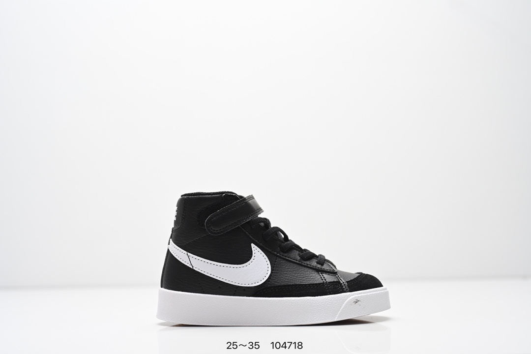 图片[6]-集合 童鞋NK Blazer Low‘77 Jumbo 经典百搭低帮开拓者休闲运动板鞋 真硫化铝楦制作 原厂布料拼接 独家裁片完美鞋型 台湾进口软感荔枝头层皮 原盒真标 正确环保中底✔。 货号：DA4086 100 尺码：看图所示25～35 ID：104718-选品中心