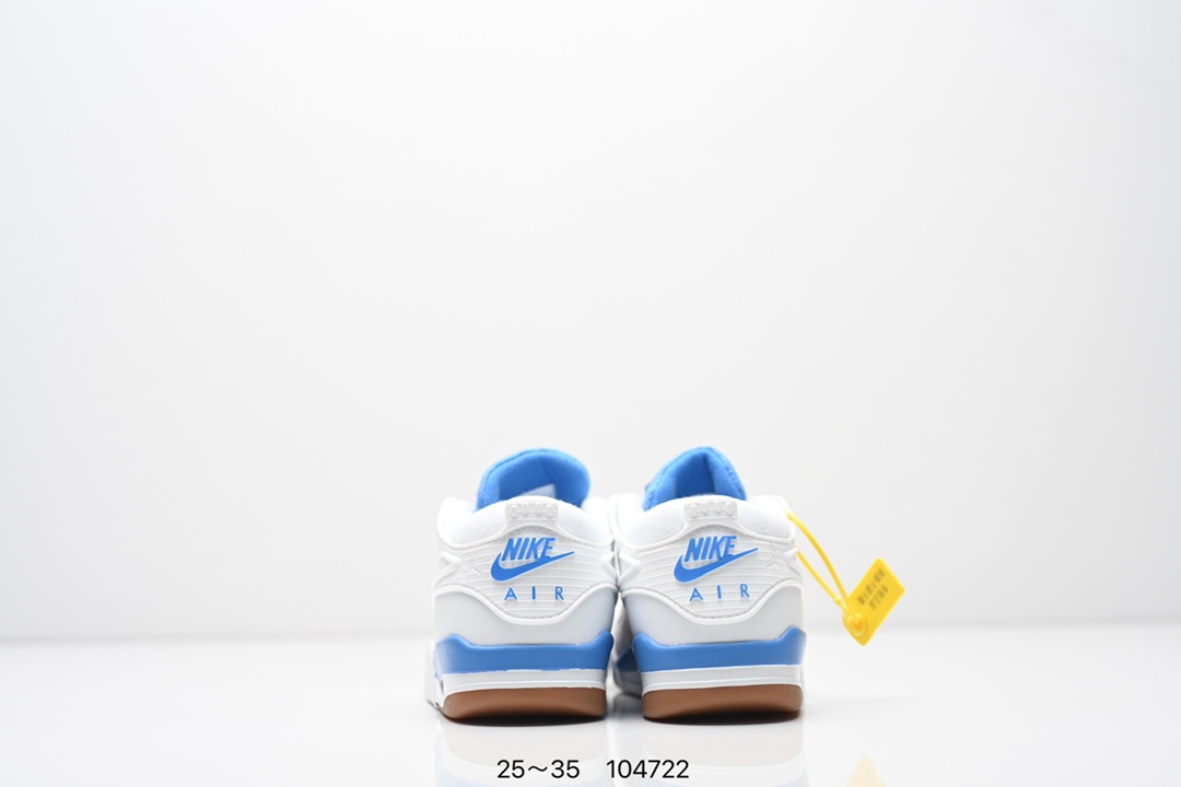 图片[7]-童鞋Air Jordan AJ4 RM 重制版低帮复古篮球鞋 实拍首发 采用了低帮的设计 并保留了众多AJ4的经典元素 鞋身以皮革 麂皮材质拼接打造 AJ4经典的TPU材质延伸至后跟 增强鞋款稳定性 而鞋身侧面的网格设计则被取消 尾部的NIKE AIR标志也得到保留 并同时带有飞人logo 中底部分同样搭载了可视AIR气垫 鞋底采用米白色中底和外底呈现 为整个设计收尾 货号： FQ7940 300CF 尺码：25～35-选品中心