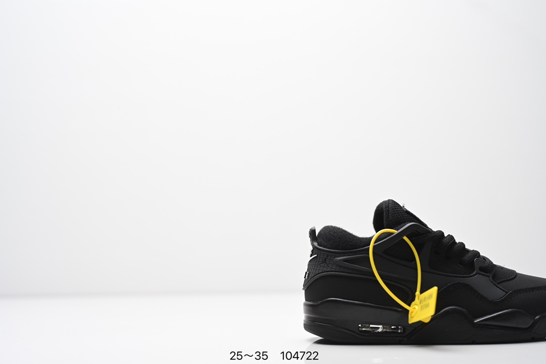 图片[2]-童鞋Air Jordan AJ4 RM 重制版低帮复古篮球鞋 实拍首发 采用了低帮的设计 并保留了众多AJ4的经典元素 鞋身以皮革 麂皮材质拼接打造 AJ4经典的TPU材质延伸至后跟 增强鞋款稳定性 而鞋身侧面的网格设计则被取消 尾部的NIKE AIR标志也得到保留 并同时带有飞人logo 中底部分同样搭载了可视AIR气垫 鞋底采用米白色中底和外底呈现 为整个设计收尾 货号： FQ7940 300CF 尺码：25～35-选品中心
