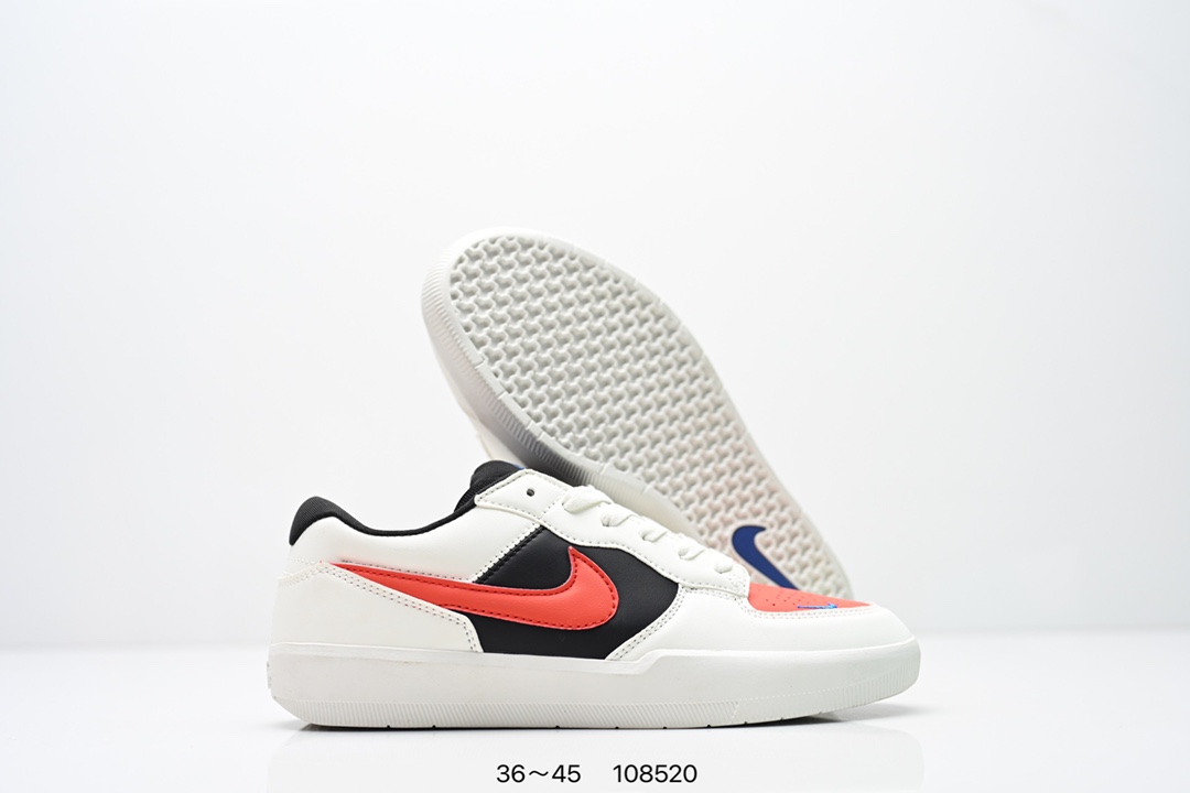 💰140
耐克Nike SB Force 58是一款将前沿创新带入街头的单品，它具有硫化杯底，具有出色的耐用性和灵活性。使用帆布和绒面革，在饰面上放置通风口，它自始至终都融入了传统篮球风格，此次配色迎入，重新打造鞋款。
货号：CZ2959-001 C22969 009
Size：36 ～45
ID:108520