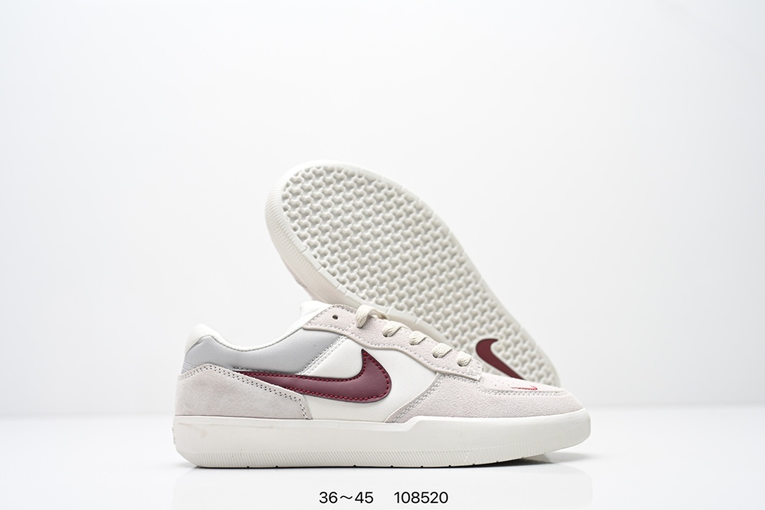 💰140
耐克Nike SB Force 58是一款将前沿创新带入街头的单品，它具有硫化杯底，具有出色的耐用性和灵活性。使用帆布和绒面革，在饰面上放置通风口，它自始至终都融入了传统篮球风格，此次配色迎入，重新打造鞋款。
货号：CZ2959-001 C22969 009
Size：36 ～45
ID:108520