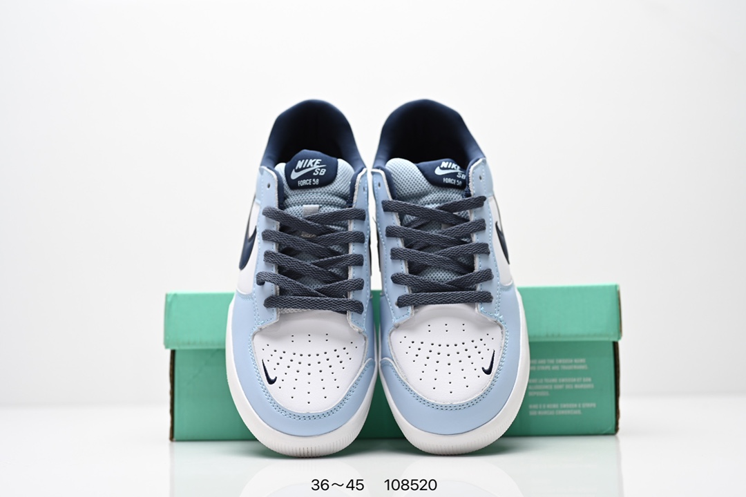 💰140
耐克Nike SB Force 58是一款将前沿创新带入街头的单品，它具有硫化杯底，具有出色的耐用性和灵活性。使用帆布和绒面革，在饰面上放置通风口，它自始至终都融入了传统篮球风格，此次配色迎入，重新打造鞋款。
货号：CZ2959-001 C22969 009
Size：36 ～45
ID:108520